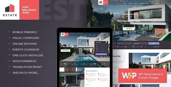 Estate Nulled Property Sales & Rental WordPress Theme + RTL Free Download