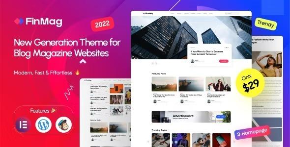 FinMag Nulled Modern Magazine WordPress Theme Free Download