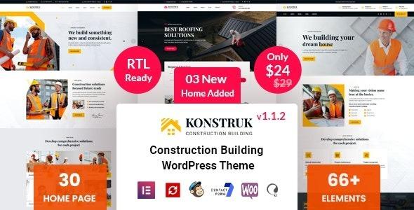 Konstruk Construction WordPress Theme Nulled Free Download