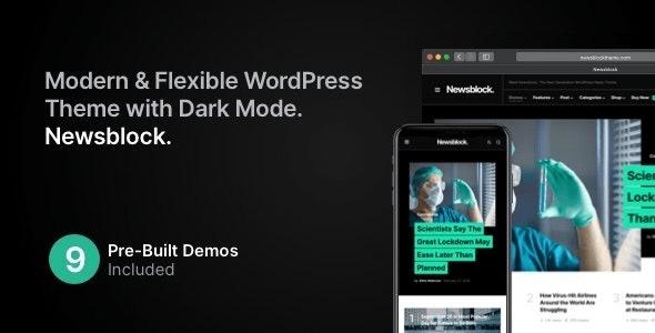 Newsblock News & Magazine WordPress Theme with Dark Mode Nulled Free Download