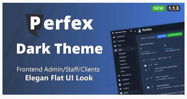 Perfex CRM Dark Theme Nulled Free Download
