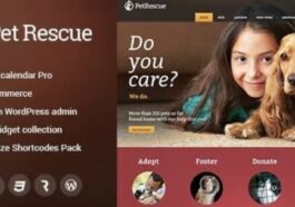 Pet Rescue Nulled Animals And Shelter Charity Wp Theme Free Download