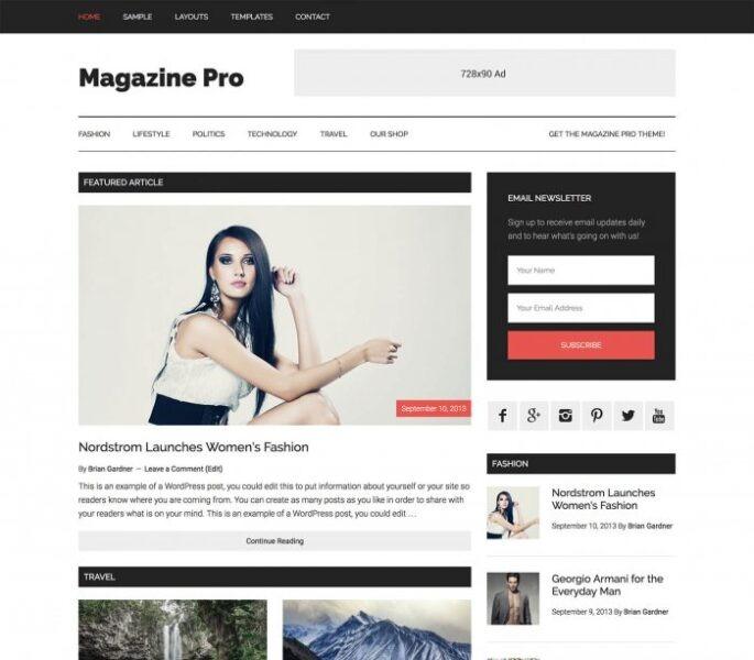 StudioPress Magazine Pro Genesis WordPress Theme Nulled Free Download