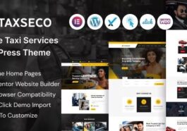 Taxseco Nulled Online Taxi Service WordPress Theme Free Download