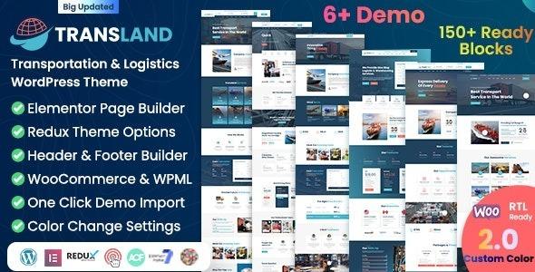 Transland Transportation & Logistics WordPress Theme Nulled Free Download