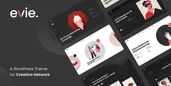 Evie Nulled Creative Network & Portfolio WordPress Theme Free Download