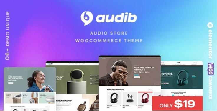 Audib Nulled Audio Store WooCommerce Theme Free Download