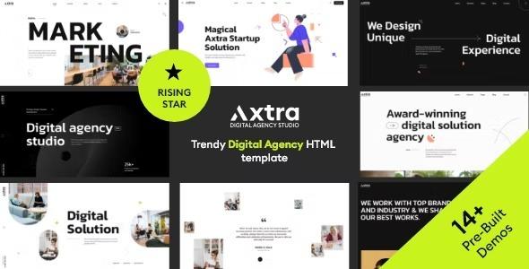 Axtra Nulled Creative Digital Agency HTML5 Template Free Download