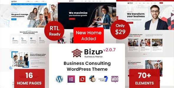 Bizup Business Consulting WordPress Theme Nulled Free Download
