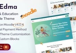 Edma Nulled Moodle 4+ LMS Education Theme Free Download