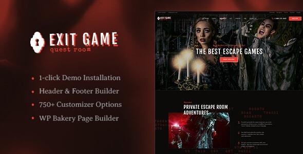 Exit Game Nulled Real-Life Secret Escape Room WordPress Theme Free Download