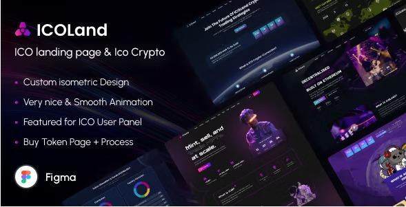 ICOLand Nulled ICO landing page & ICO Crypto Template Free Download