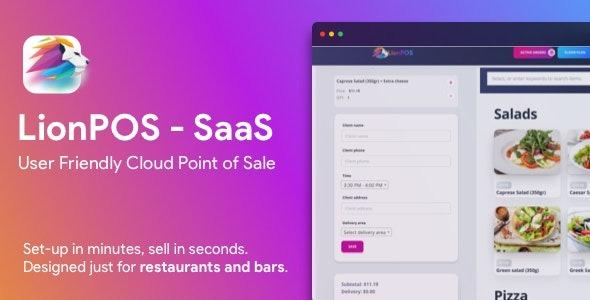 Lion POS Nulled [Extended and Regular] SaaS Point Of Sale Script for Restaurants and Bars with floor plan Free Download