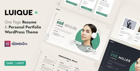 Luique Nulled Personal Portfolio WordPress Theme Free Download