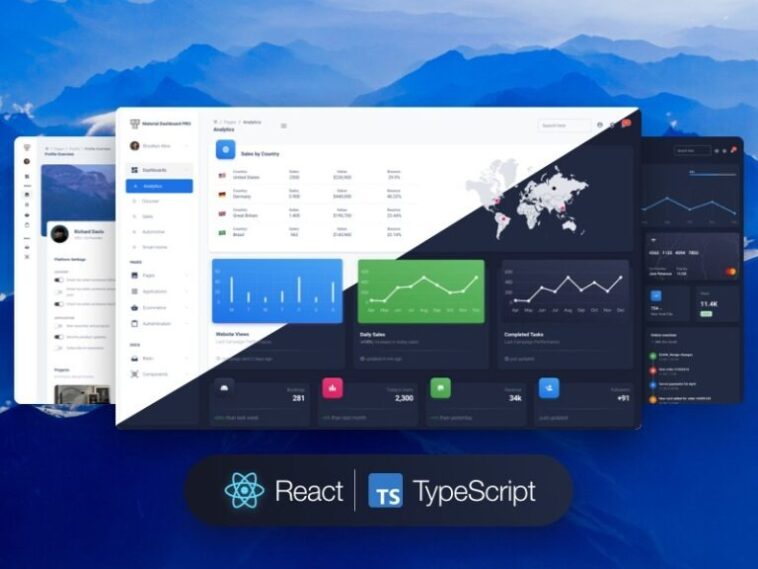 Material Dashboard 2 PRO React TS Nulled Free Download