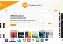 OneCommunity Nulled BuddyPress WordPress Community Theme Free Download