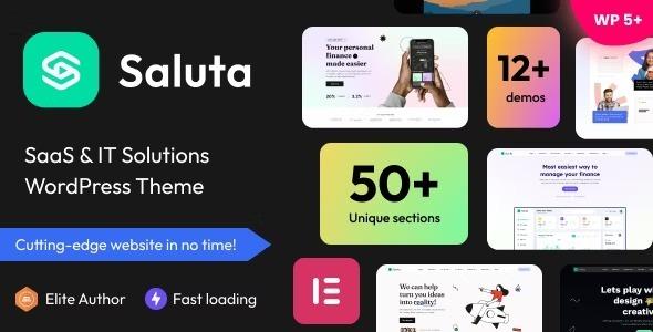 Saluta Nulled SaaS & IT Solutions WordPress Theme Free Download