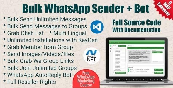 WaBulker Bulk WhatsApp sender Group Sender WhatsApp Autobot Nulled Free Download