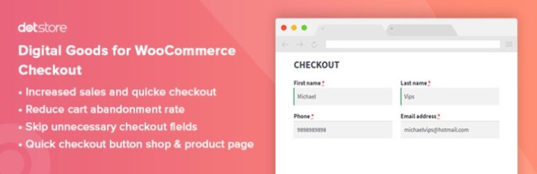 WooCommerce Checkout for Digital Goods Pro Nulled [theDotStore] Free Download