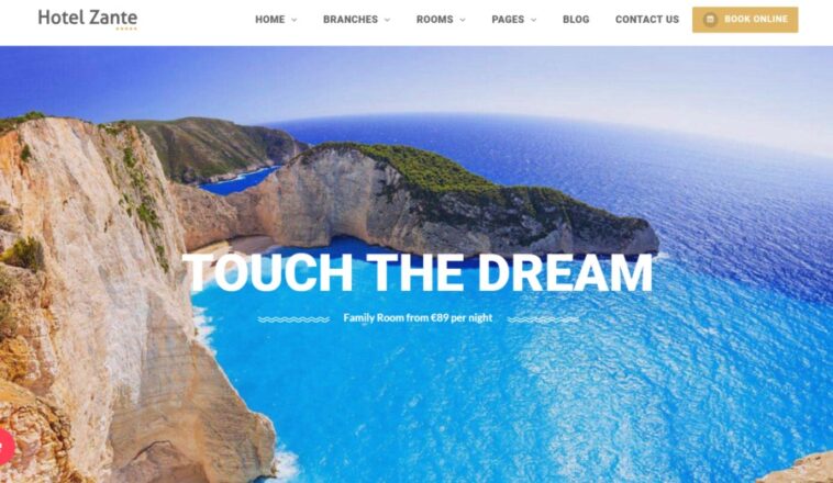 Zante Nulled Hotel WordPress Theme Free Download