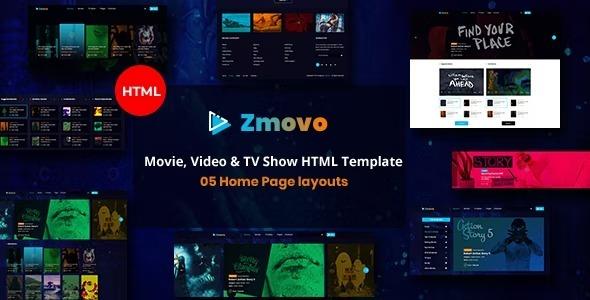 Zmovo Nulled Online Movie Video And TV Show HTML Bootstrap 4 Template Free Download