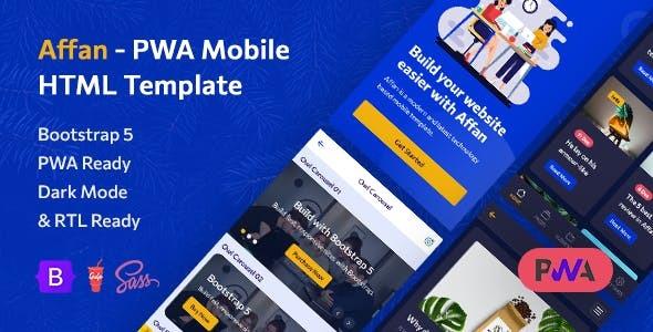 Affan Nulled PWA Mobile HTML Template Free Download