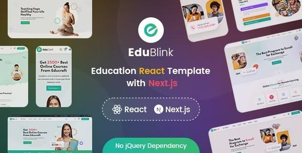 EduBlink Nulled Online Learning React Education Template Free Download