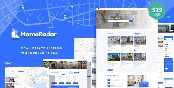 HomeRadar Nulled Real Estate & Listing WordPress Theme Free Download