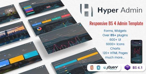 Hyper Admin & Dashboard Template (Dark Light) Free Download