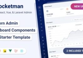 Rocketman Nulled Tailwind CSS React 18+, Vuejs 3, HTML & Laravel 9 Admin Dashboard Template Free Download