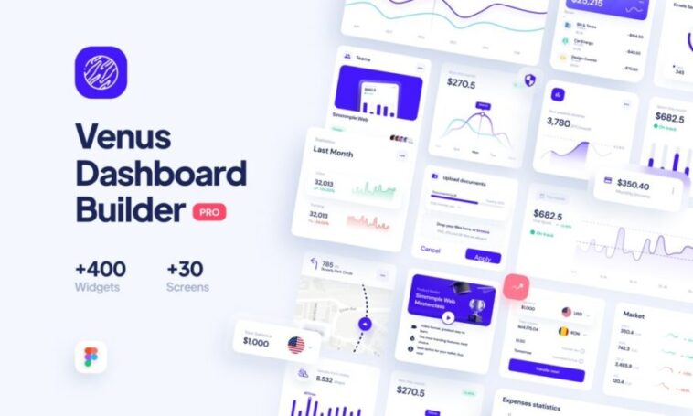 Venus Nulled Dashboard Builder PRO Figma Version Free Download