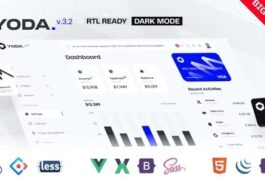 Yoda Nulled Bootstrap 5 HTML, Vue, React Admin Dashboard Template Free Download
