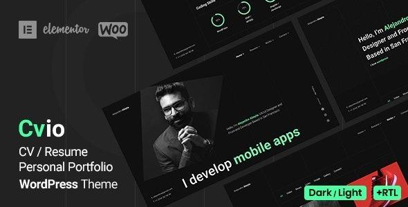 Cvio Personal Portfolio WordPress Theme Nulled Free Download