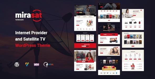 Mirasat Internet Provider and Satellite TV WordPress Theme Nulled Free Download