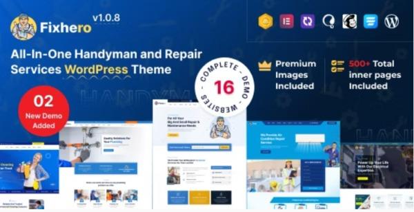 Fixhero Handyman Plumbing & Repair Services Nulled Free Download