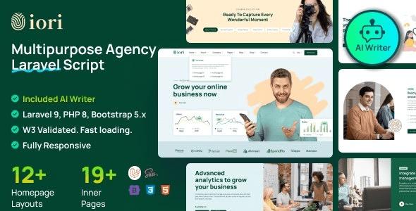 Iori Business Website for Company, Agency, Startup With AI Writer Tool & Shopping Cart Nulled Free Download