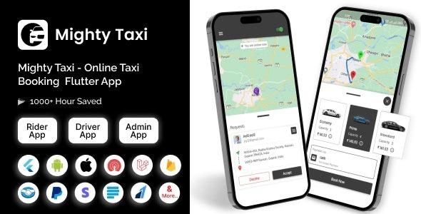 MightyTaxi Flutter Online Taxi Booking Full Solution User App Admin Laravel Panel Driver app Nulled Free Download