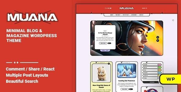 Muana Blog & Magazine WordPress Theme Nulled Free Download