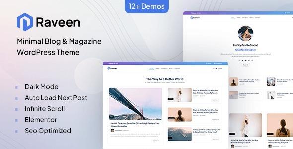 Raveen Personal Blog & Magazine WordPress Theme Nulled Free Download