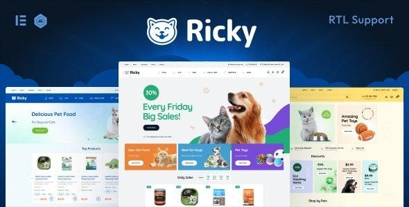 Ricky Pet Shop & Care WooCoomerce Theme Nulled Free Download