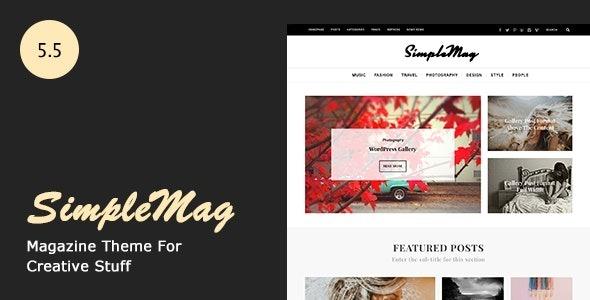 SimpleMag Magazine theme for creative stuff Nulled Free Download