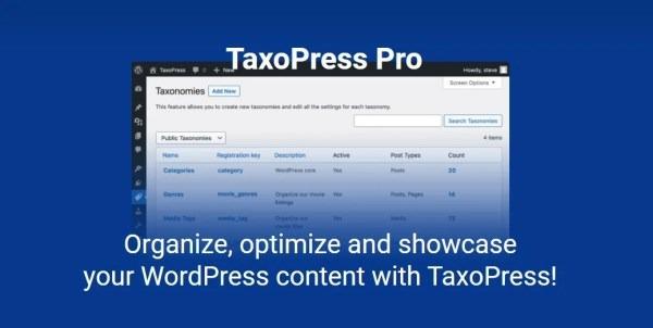 TaxoPress Pro the WordPress Taxonomy, Category and Tag Plugin Nulled Free Download