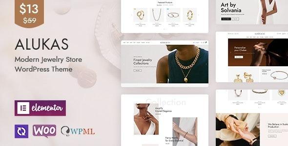 Alukas Modern Jewelry Store WordPress Theme Nulled Free Download