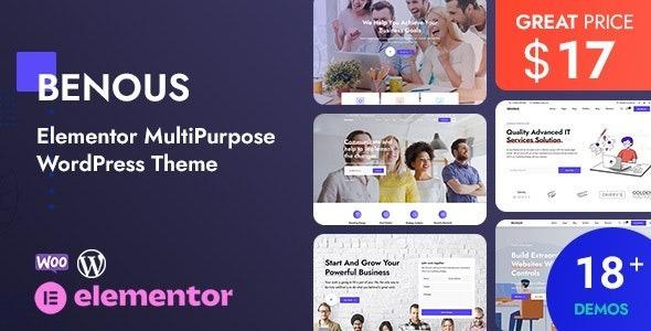 Benous Elementor MultiPurpose WordPress Theme Nulled Free Download