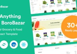 BoroBazar React Ecommerce Template with Grocery & Food Store Nulled Free Download