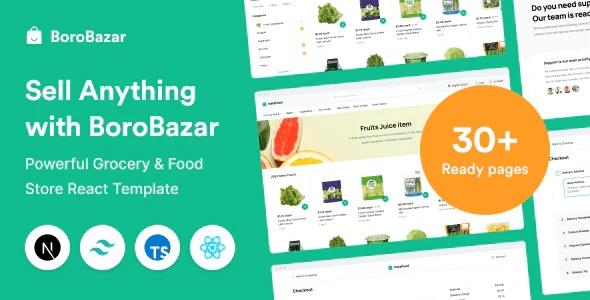 BoroBazar React Ecommerce Template with Grocery & Food Store Nulled Free Download