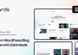 Caards Modern Blog & Magazine WordPress Theme with Dark Mode Nulled Free Download