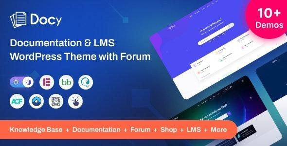 Docy Documentation and Forum WordPress Theme Nulled Free Download