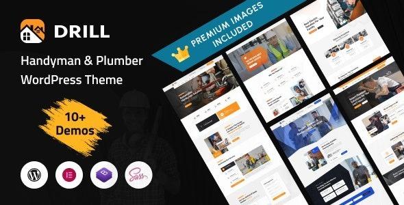 Drill Handyman & Plumber Services WordPress Theme Nulled Free Download