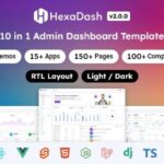 HexaDash Tailwind CSS, React, Svelte, Vue, Laravel, Nodejs, Django & HTML Admin Dashboard Template Nulled Free Download